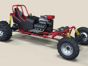 dragster de barro Modelo 3D