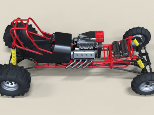 Mud dragster 3D 模型