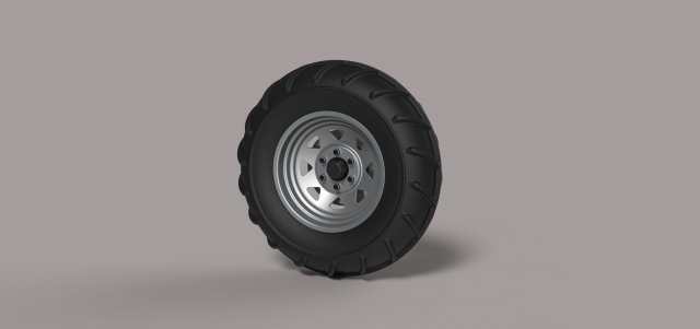 Front wheel from mud dragster Modèle 3D .c4d .max .obj .3ds .fbx .stl .blend 
