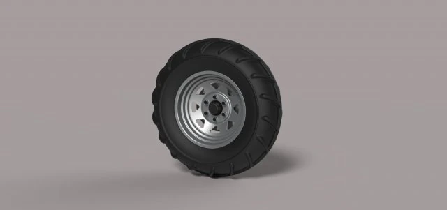 Front wheel from mud dragster 3D Model .c4d .max .obj .3ds .fbx .stl .blend 
