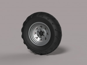 Front wheel from mud dragster 3D Model