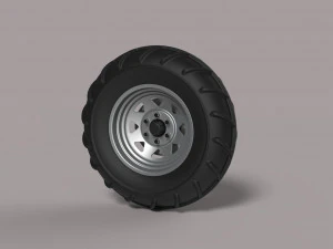 Rueda delantera de dragster de barro Modelo 3D