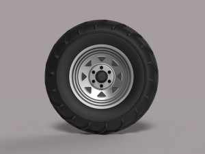 Front wheel from mud dragster Modèle 3D