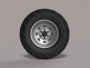 Front wheel from mud dragster 3D Model