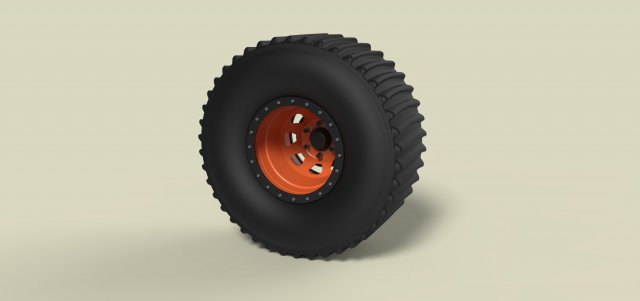 Rear wheel from dirt dragster Modelo 3D .c4d .max .obj .3ds .fbx .stl .blend 
