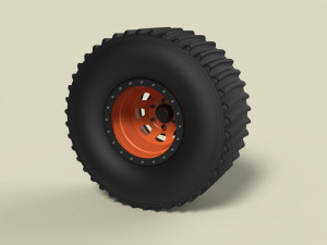Rear wheel from dirt dragster Modello 3D