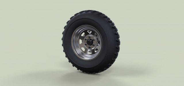 Front wheel for dune buggy 2 Modello 3D .c4d .max .obj .3ds .fbx .stl .blend 