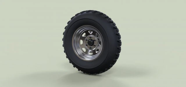 Front wheel for dune buggy 2 3D Model .c4d .max .obj .3ds .fbx .stl .blend 