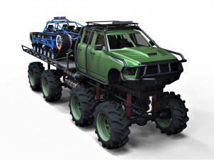 Super bogger with concept tracked vehicle Modèle 3D