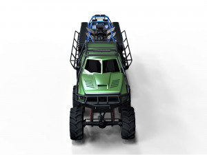 Super bogger with concept tracked vehicle Modèle 3D