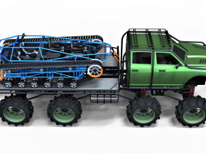 Super bogger with concept tracked vehicle Modèle 3D