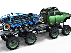 Super bogger with concept tracked vehicle Modèle 3D