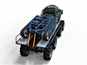 Super bogger with concept tracked vehicle Modèle 3D
