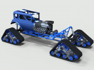 Hot rod on tracks 3Dモデル