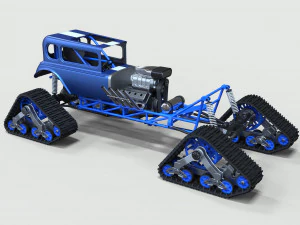 Hot rod en las pistas Modelo 3D