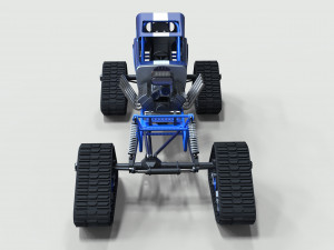 Hot rod on tracks 3D Модель