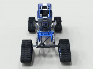 Hot rod on tracks 3D Model