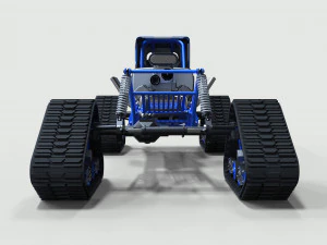 Hot rod on tracks 3D Model