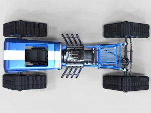 Hot rod on tracks 3D Model