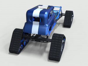 Hot rod on tracks 3D Модель