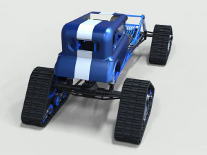 Hot rod on tracks 3D Model