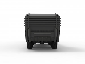 Military truck with trailer Model 3D