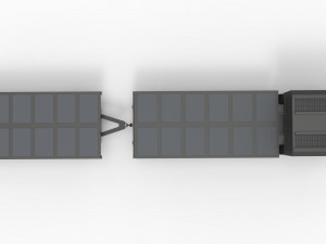 Military truck with trailer Model 3D