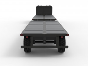 Military truck with trailer Model 3D