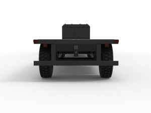 Military truck with trailer Model 3D