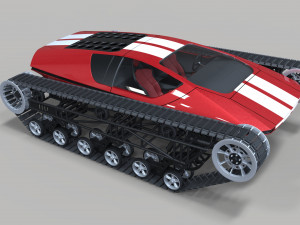 Concept tracked sport car 3D Model