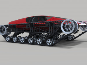 Concept tracked sport car 3D 모델