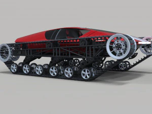 Konsept paletli spor araba 3D Model