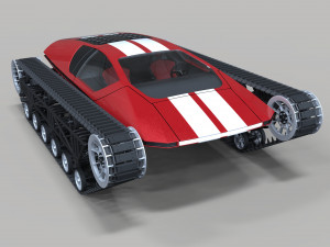 Concept tracked sport car 3D 모델