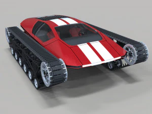 Konsept paletli spor araba 3D Model