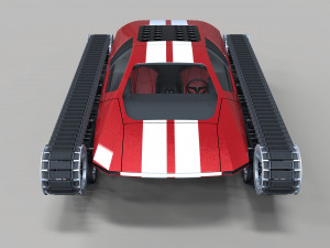 Concept tracked sport car 3D 모델