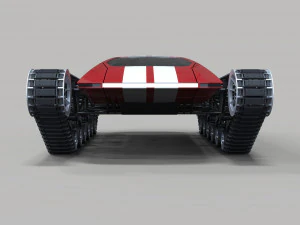 Konsept paletli spor araba 3D Model