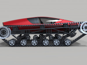 Concept tracked sport car 3D 모델
