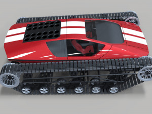 Concept tracked sport car 3D 모델
