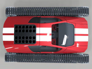 Konsept paletli spor araba 3D Model