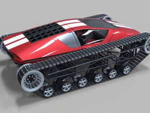 Concept tracked sport car 3D 모델