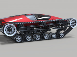 Concept tracked sport car 3D 모델