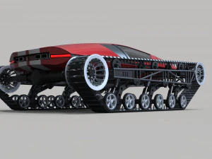 Konsept paletli spor araba 3D Model