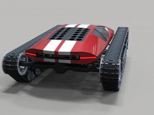 Konsept paletli spor araba 3D Model