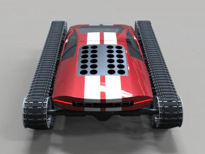 Konsept paletli spor araba 3D Model