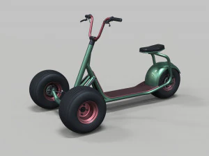 Koncepcja hulajnogi elektrycznej tr&oacute;jkołowej Model 3D