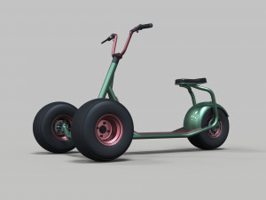 Electric trike scooter concept 3D Модель