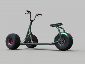 Electric trike scooter concept 3D Модель