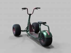 Electric trike scooter concept 3D Модель