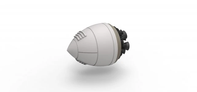 Fantasy rocket engine 3D Print Model .c4d .max .obj .3ds .fbx .stl .blend