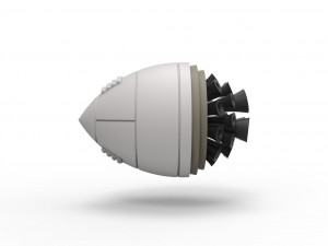 Fantasy rocket engine 3D-printmodel